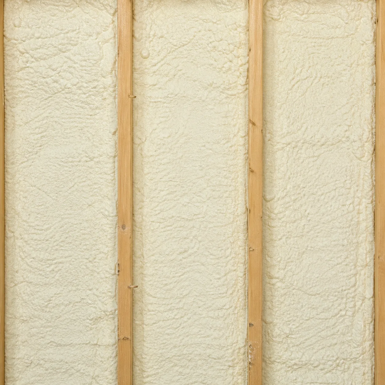 Rim joist spray foam close-up for a Yakima insulation FAQ